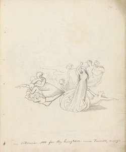 Titánia. Nem a te királyságodért. - Tündérek, 1783 (toll, tinta és mosás papíron) alkotó: John Flaxman
