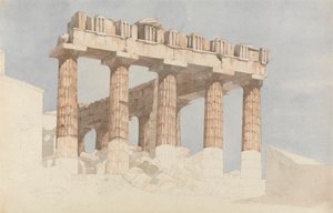 A Parthenon keleti vége és déli oldala