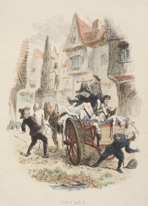 Címlap az Old St. Paulsból, William Harrison Ainsworth, pub. 1855 (kézzel színezett metszet) alkotó: John Franklin