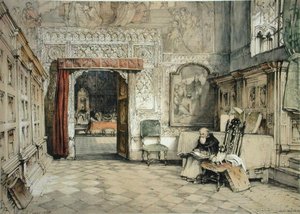 Sala Capitular, Toledo, a "Sketches of Spain" című műből, metszette Charles Joseph Hullmandel (1789-1850), megjelent 1836-ban (színes litográfia).