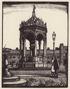 Cambridge: Trinity Fountain (fametszet)