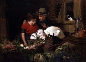 Nyúlrajongók alkotó: John Frederick Herring Senior