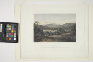 Mount Washington a Conway völgyéből (kézzel színezett metszet) alkotó: John Frederick Kensett