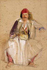 Ülő korfui harcos alkotó: John Frederick Lewis