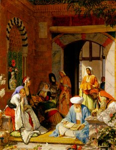 „És a hit imája megmenti a betegeket”, Jakab 5:15-ből (olaj a táblán) alkotó: John Frederick Lewis