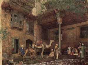 A festő házának udvara, Kairó alkotó: John Frederick Lewis