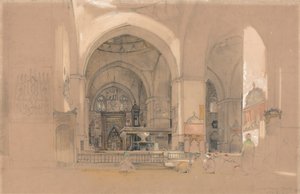 A nagy mecset belseje, (Ulucami) Bursa, Törökország alkotó: John Frederick Lewis