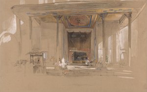 A Nagy Mecset főbejárata, (Ulu cami) Bursa, Törökország, alkotó: John Frederick Lewis