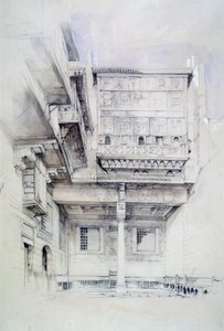 A Művészház udvara, Kairó, Egyiptom, 19. század alkotó: John Frederick Lewis
