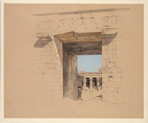 Edfu temploma: A pilon ajtaja alkotó: John Frederick Lewis