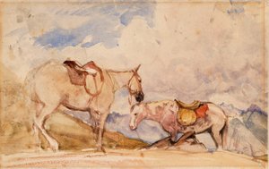 Két ló alkotó: John Frederick Lewis