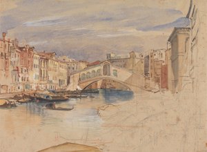 Velence: A Canal Grande és Rialto alkotó: John Frederick Lewis