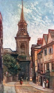 Mindenszentek temploma a Turl Street felől (színes litográfia) alkotó: John Fulleylove