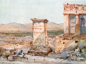 Athén. Agrippa emlékműve és a Pinacotheca alkotó: John Fulleylove