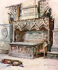 Chaucer sírja (színes litográfia) alkotó: John Fulleylove