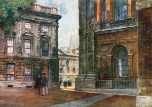 Christ Church - Peckwater Quadrangle (színes litográfia) alkotó: John Fulleylove