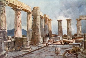 A bassai Apolló-templom belseje Arkadiában alkotó: John Fulleylove