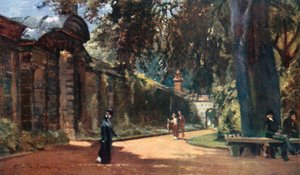 A botanikus kert (színes litográfia) alkotó: John Fulleylove