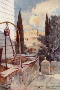 Az Aranykapu a Gecsemáné kertből (színes litó) alkotó: John Fulleylove