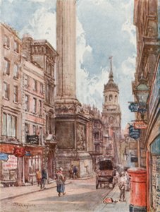 Az emlékmű és a Szent Magnus-templom, E.C. alkotó: John Fulleylove