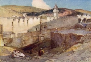 A mecset Hebronban a Machpelah-barlang felett