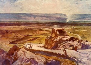 A jerikói síkság Moáb hegyei felé nézve, 1902.