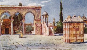 Nyári szószék, az Omar-mecset déli karzatáról (Szíklakupola) (színes litó) alkotó: John Fulleylove