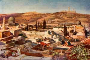 A templom területe és az Olajfák hegye a Sion-hegyről, 1902.