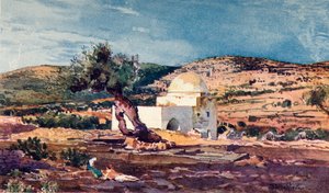 Ráchel sírja a Jeruzsálemből Hebronba vezető úton, 1902.