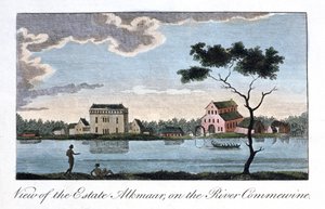 Kilátás az Alkmaar birtokra, a Commewine folyón, 1813