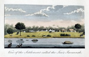 A zsidók szavanna nevű településének képe, 1813