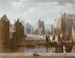 Le Havre, a "Nézetek a Szajnáról" című művéből, Thomas Sutherland (sz. 1785) metszetében, R. Ackermann (1764-1834) kiadásában, 1821 alkotó: John Gendall