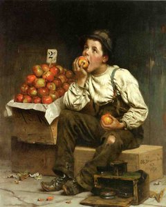 Egy almát evő fiú, 1878