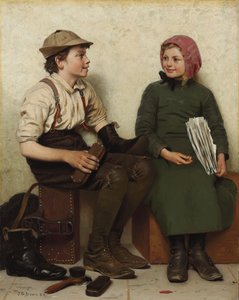 Head to Head, 1888-1890 körül alkotó: John George Brown
