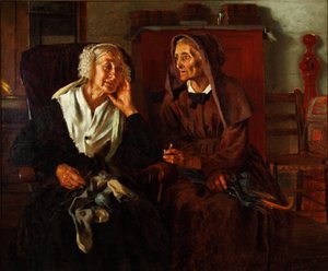 A szomszédok 1881 (Olaj, vászon) alkotó: John George Brown