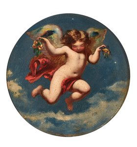 Puck - Gyorsan át a virágon. . . (2. felvonás, 2. jelenet – Szentivánéji álom) (olaj a fedélzeten)