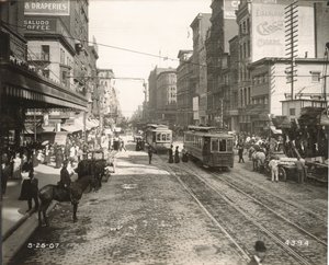 Market Street, a 10. számtól keletre, Philadelphia, 1907 alkotó: John Gibb Smith