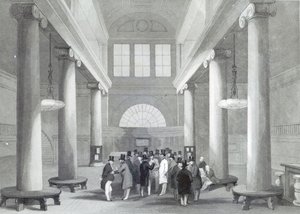 Tőzsde, Henry Melville metszete, 1842 körül alkotó: John Gilbert