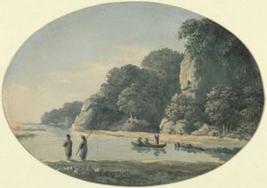Folyó Fishermannel, 1792 (wc grafit fölött, papíron) alkotó: John Glover