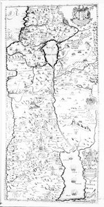 Samária térképe, Thomas Fuller „A Pisgah-sight of Palestine” című művéből, 1650