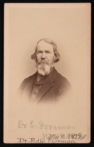 Dr. Edward R. Foreman portréja 1808-1885, 1872. március 12. alkotó: John Goldin