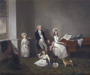John Richard Comyns, Hylands Essex, lányaival, 1775