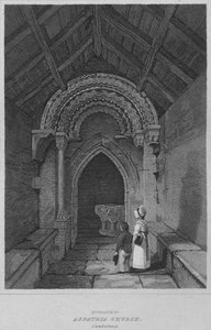 Az Aspatria templom bejárata, Cumberland, 1814 alkotó: John Greig