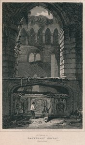 A Lanercost Priory belseje. Cumberland, 1814 alkotó: John Greig