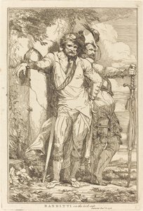 Banditti a figyelőn alkotó: John Hamilton Mortimer