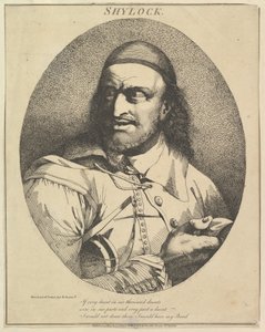Shylock tizenkét karakter Shakespeare-ből, 1776. március 15. alkotó: John Hamilton Mortimer