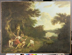 Orpheus halála, 1770 körül alkotó: John Hamilton Mortimer