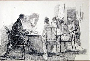 Egy csendes este (toll és tinta papíron) alkotó: John Harden