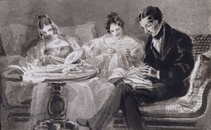 Egy este otthon (toll és tinta mosás papíron) alkotó: John Harden