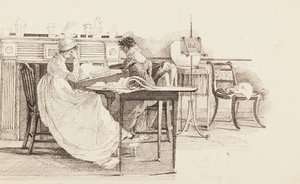 Olvasás a kandalló mellett, 1805